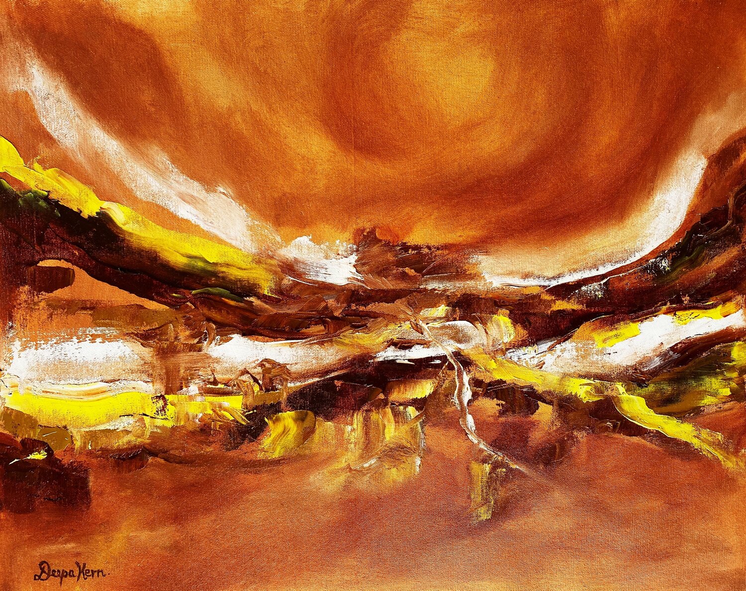 Reflections of the Sun Deepa Kern Original painting for sale