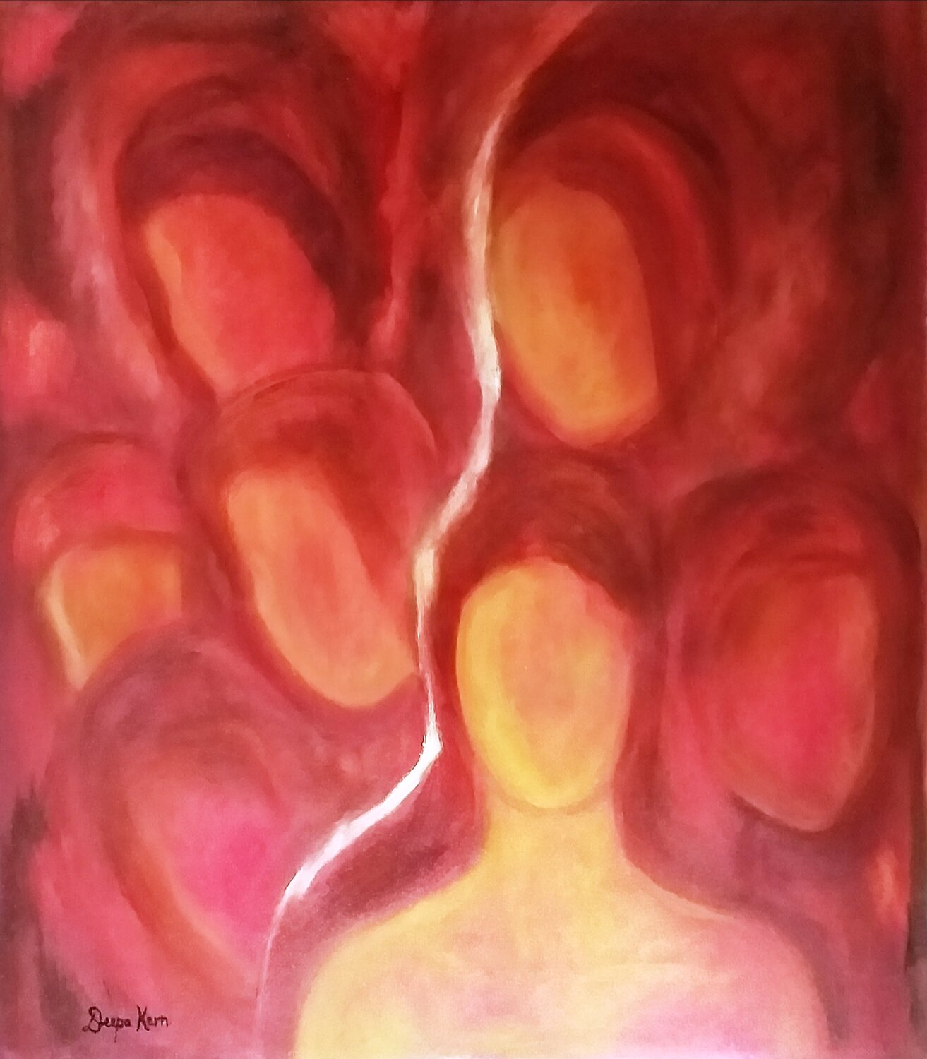 Faces through Phases Deepa Kern Original painting for sale