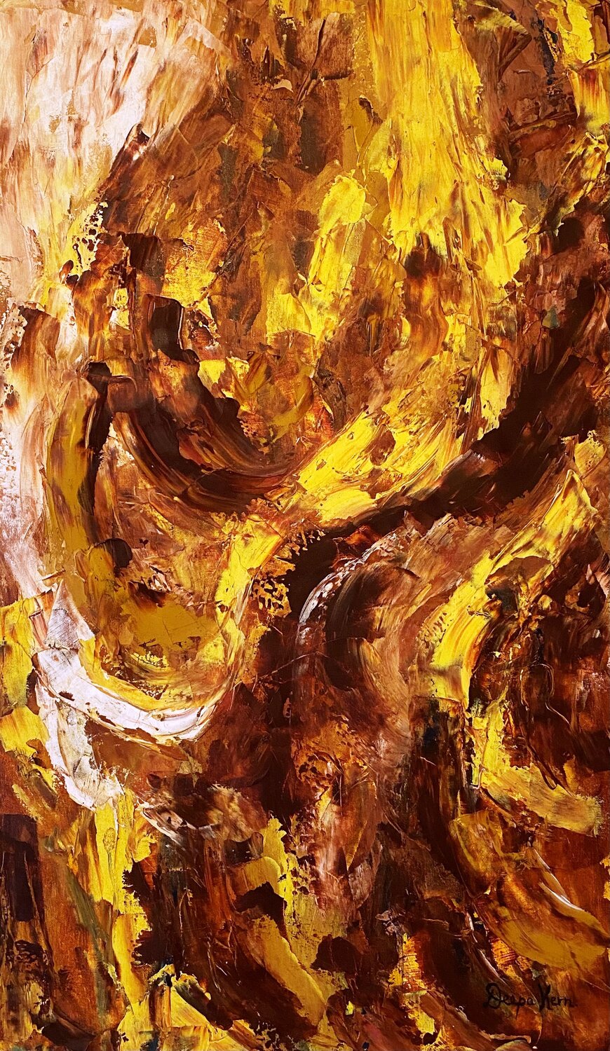 Whirl of Activity Deepa Kern Original painting for sale