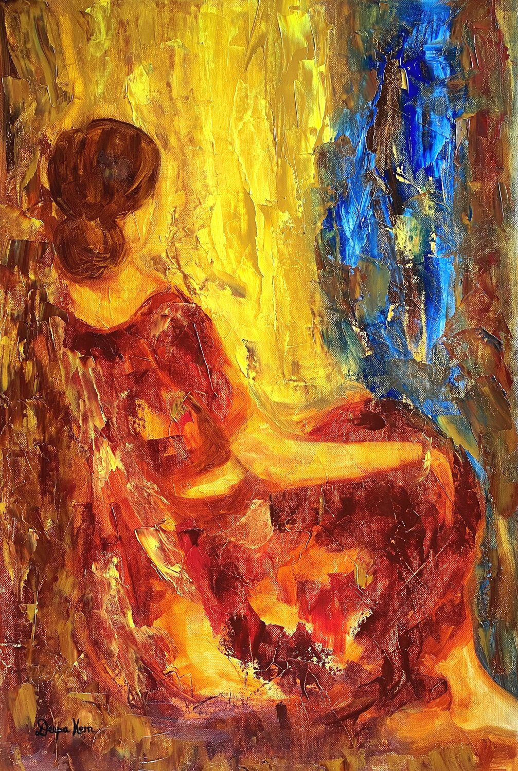 The Light That Surrounds Us Deepa Kern Original painting for sale