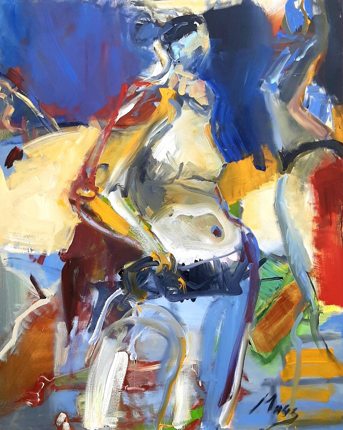 Der Mensch in seinem Lebensraum Isabella Moog Original painting for sale