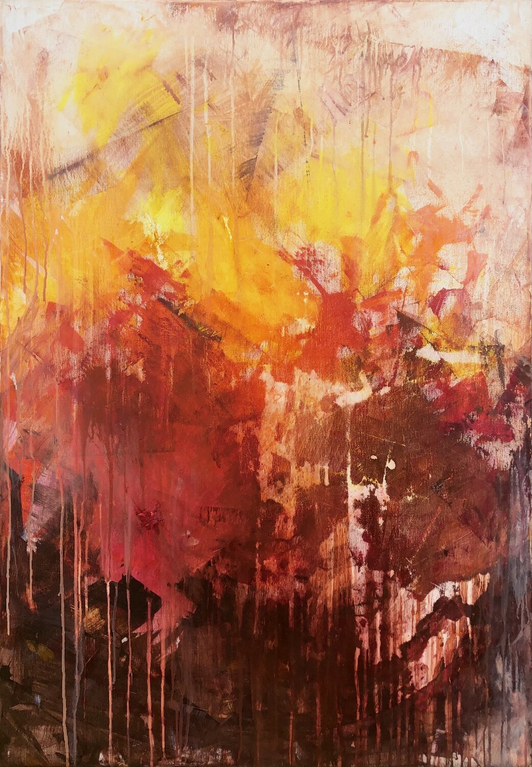 Feel the energy of autumn Joanna Wietrzycka Original painting for sale