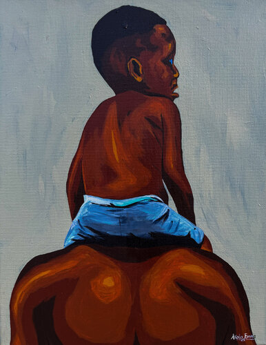 A Father's Duty by Emmanuel Akolo, Painting for Sale on Select