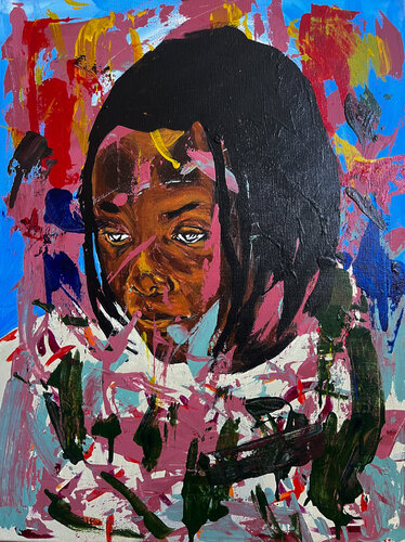 Through The Chaos by Emmanuel Akolo, Painting for Sale on Select