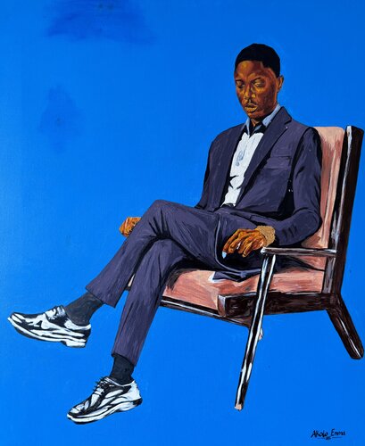 The Blue Room by Emmanuel Akolo, Painting for Sale on Select