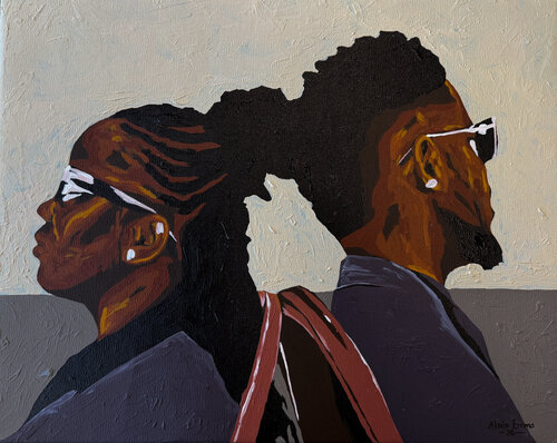Shared Breath by Emmanuel Akolo, Painting for Sale on Select