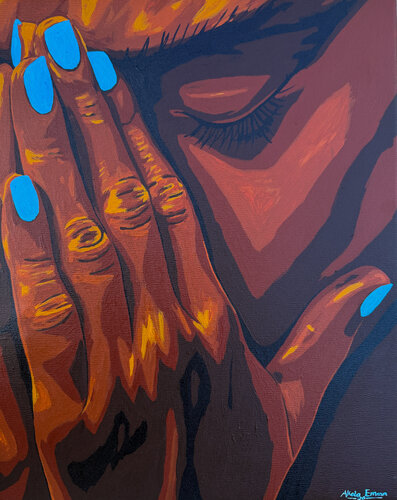 What I Hold Back! 2 by Emmanuel Akolo, Painting for Sale on Select
