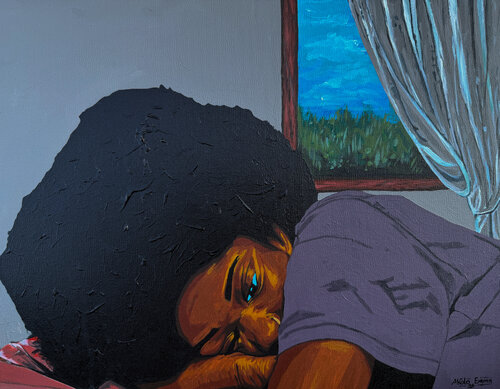 Where I Am by Emmanuel Akolo, Painting for Sale on Select