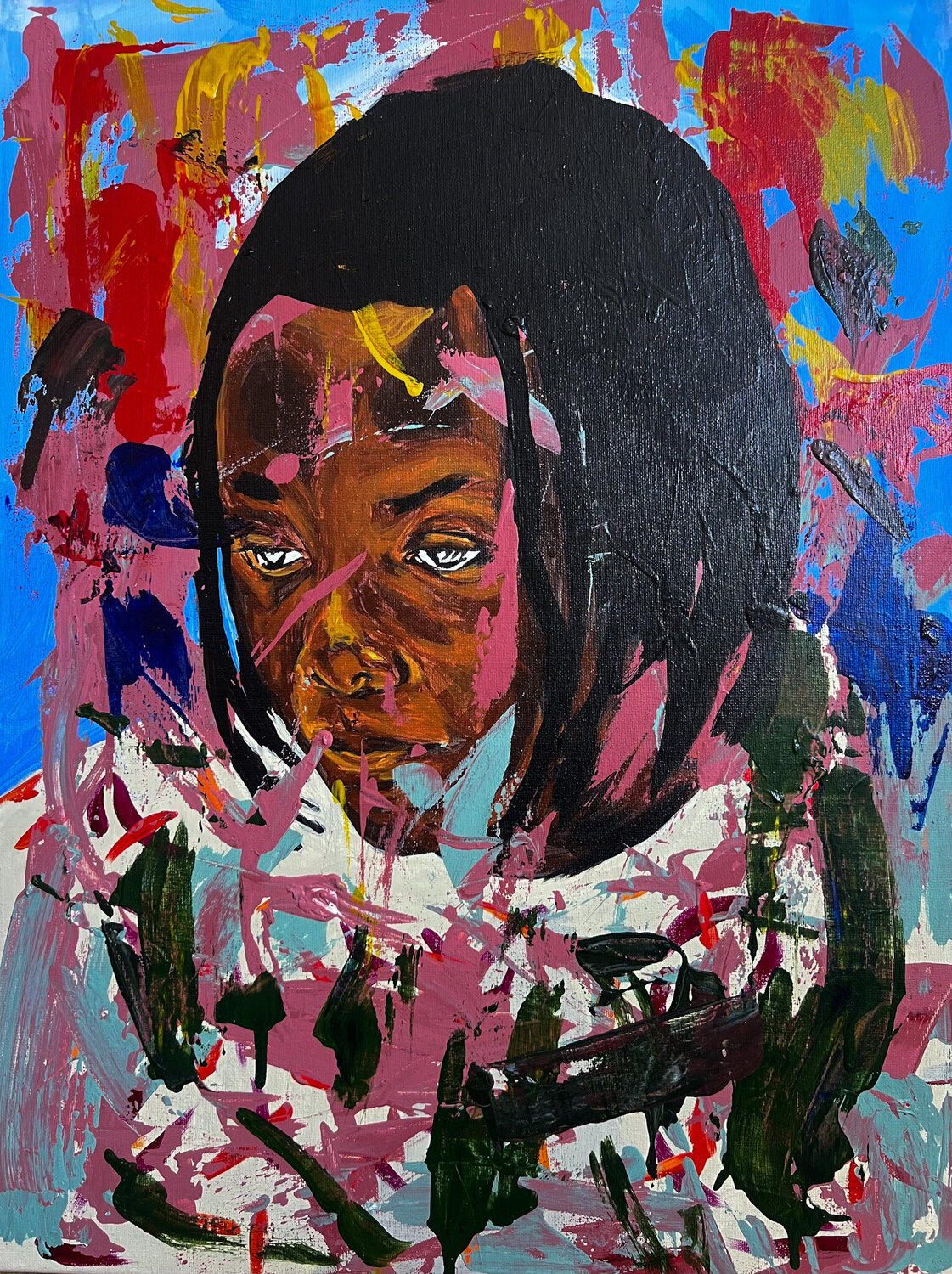 Through The Chaos Emmanuel Akolo Original painting for sale
