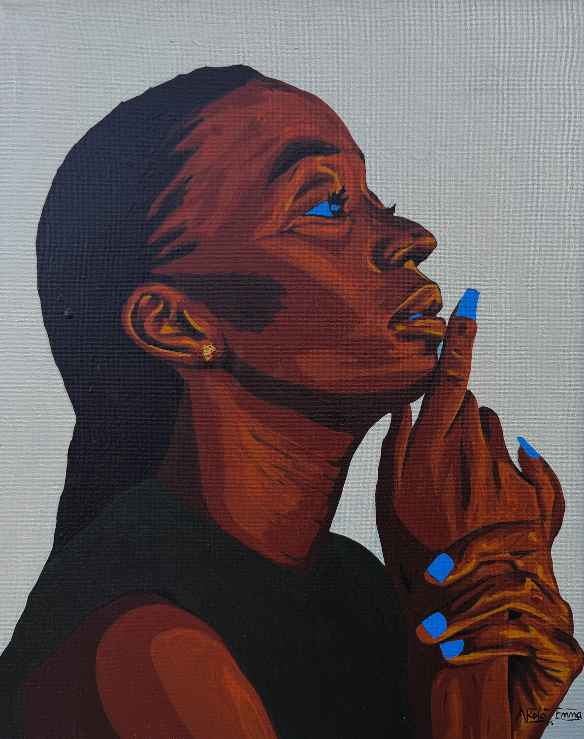 Deep Reverie Emmanuel Akolo Original painting for sale