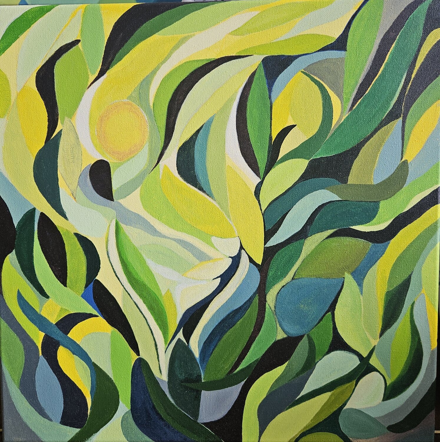 Whispers of green Jitka Dankova Originalgemälde zu verkaufen