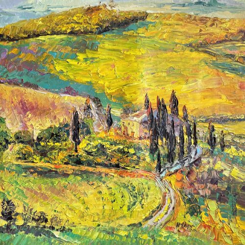 Tuscany autumn mood by Mariia Hyhar, Painting for Sale on Select