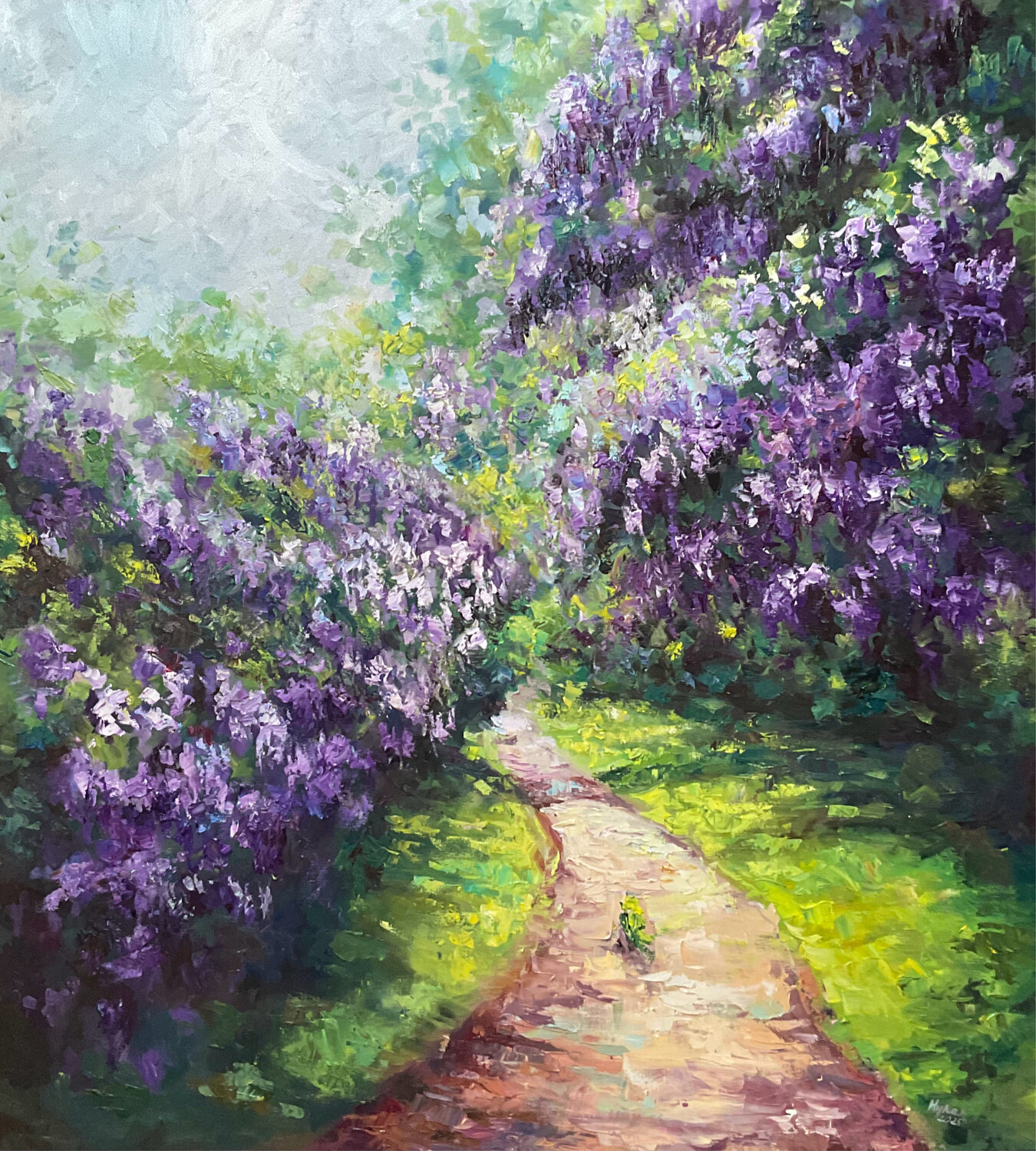 Lilac valley Mariia Hyhar Original painting for sale