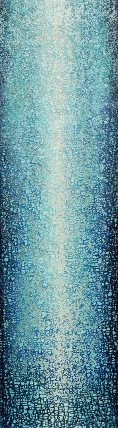 Crystal Blue Mosaic Heidi Thompson Original painting for sale