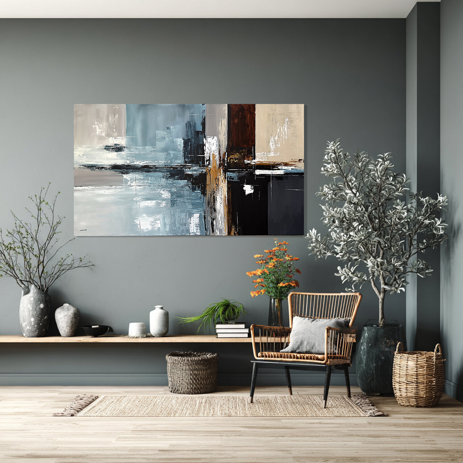 Still Waters Beneath Pale Light 140x80cm Tatiana Malinovscaia Original painting for sale