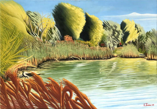 Pomeriggio al lago by Lorenzo Turini, Painting for Sale on Select