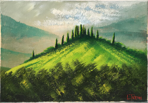 La collina a punta by Lorenzo Turini, Painting for Sale on Select