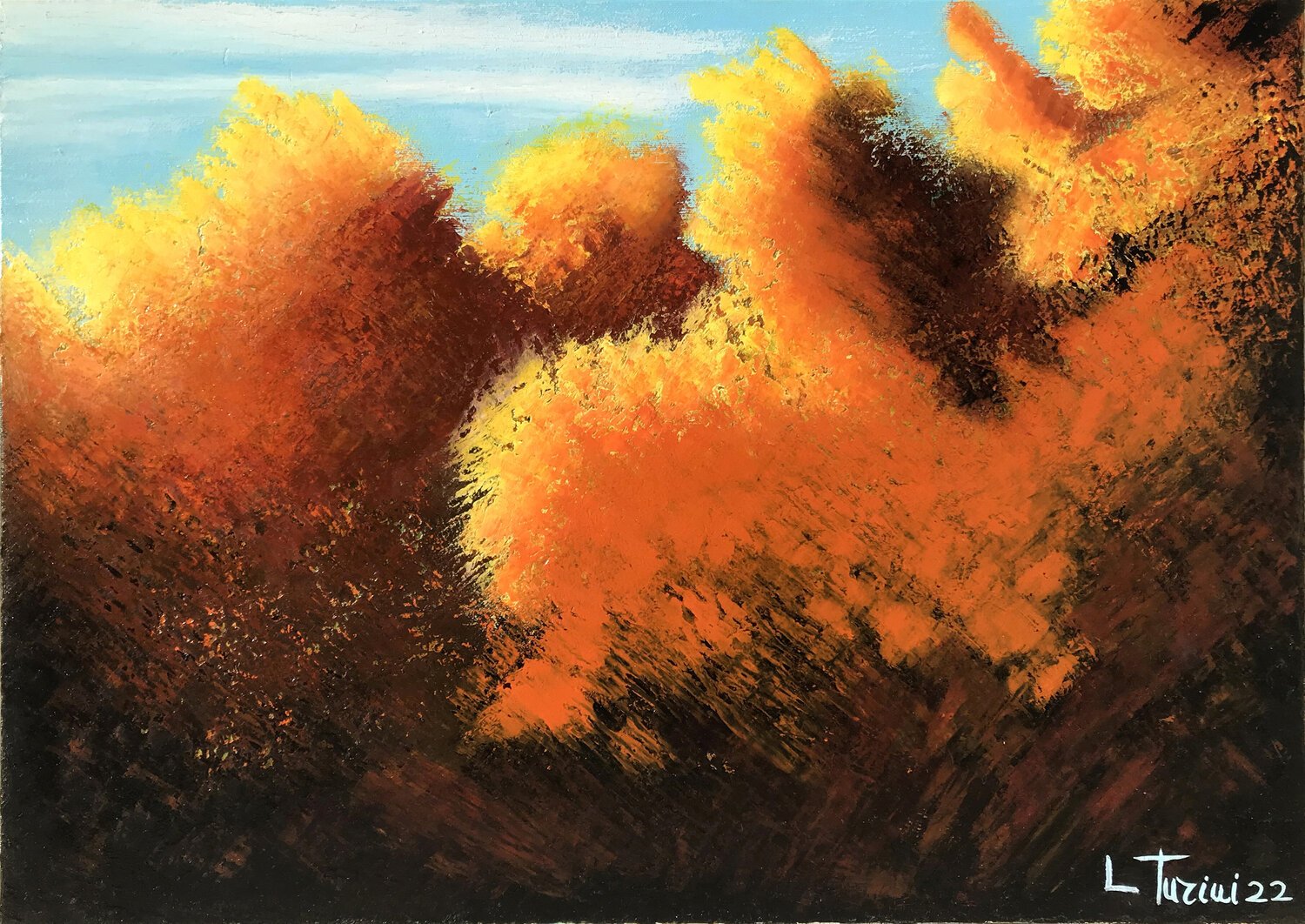Rosso d'Autunno Lorenzo Turini Original painting for sale