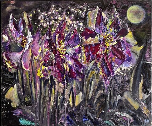 Starry Night by Natalia Kutova, Painting for Sale on Select
