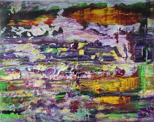 Purple Sunset by Natalia Kutova, Painting for Sale on Select