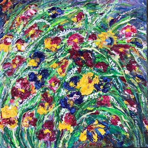 Wild Flowers by Natalia Kutova, Painting for Sale on Select