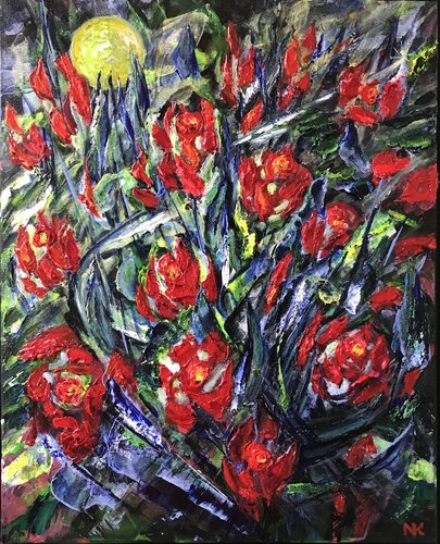 Hitting a Star by Natalia Kutova, Painting for Sale on Select