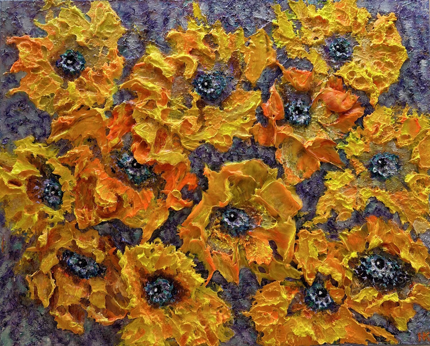 In The Eyes Of Flowers Natalia Kutova Original painting for sale