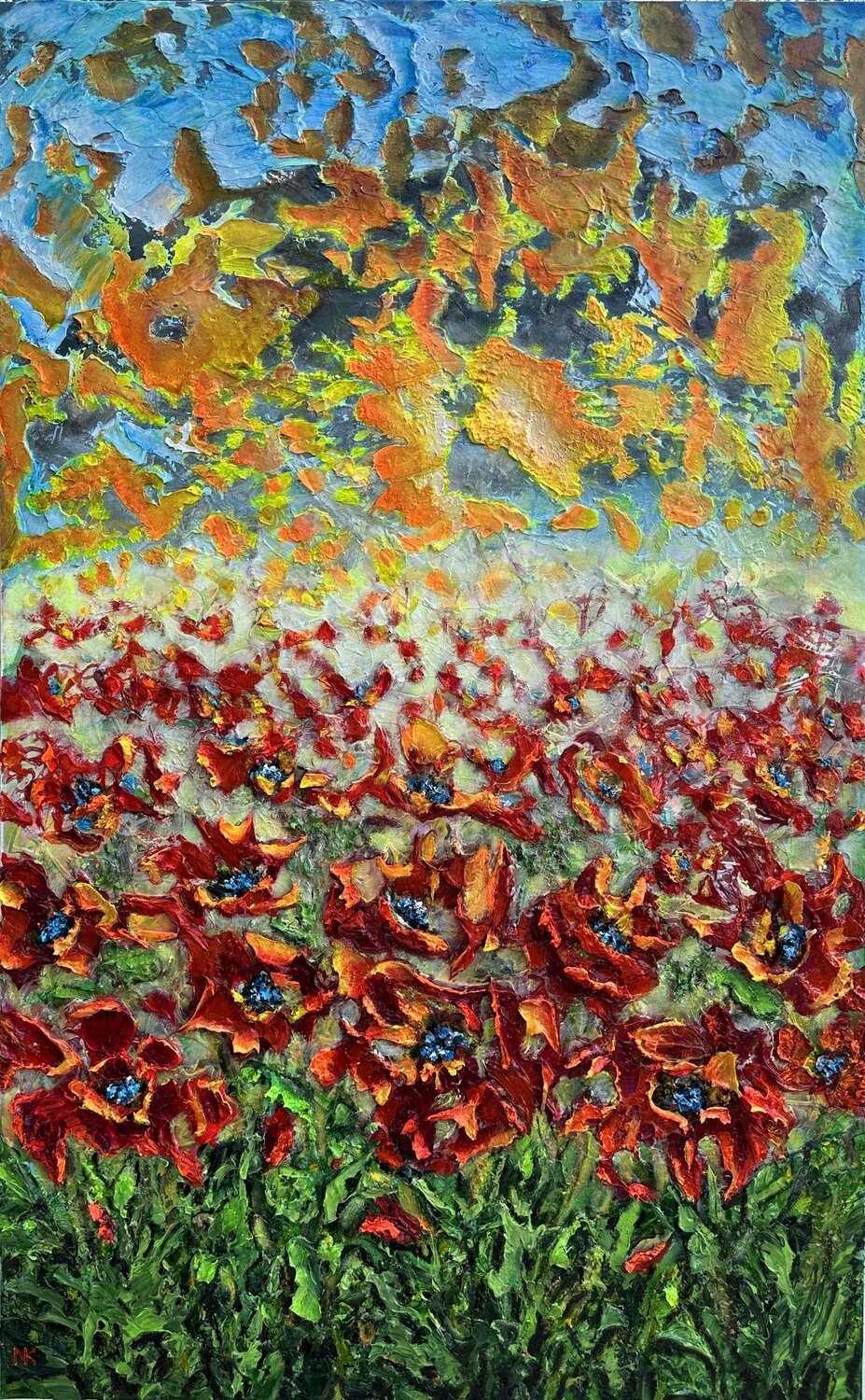Embraced By The Sun Natalia Kutova Original painting for sale