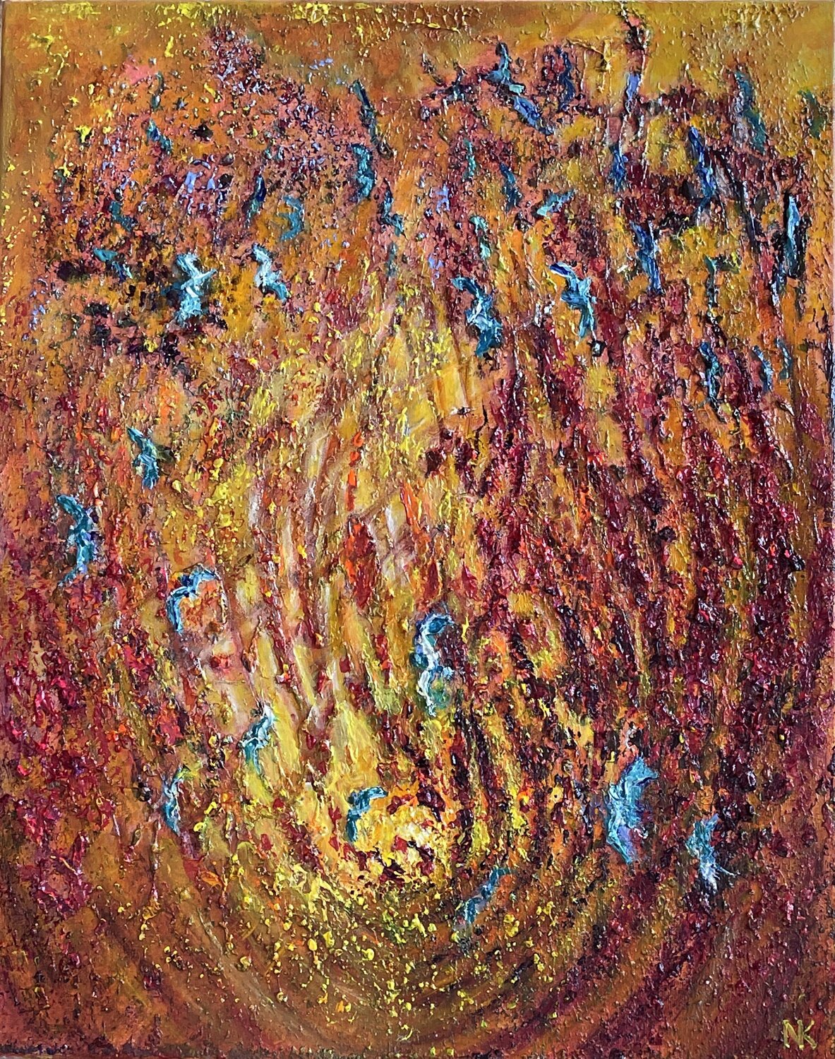 Sunset Flight Natalia Kutova Original painting for sale