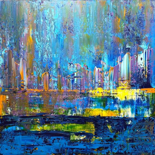 Idyllic City Echos by Driss Dahhan, Painting for Sale on Select