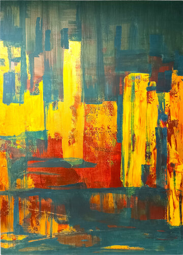 Golden City Light by Driss Dahhan, Painting for Sale on Select