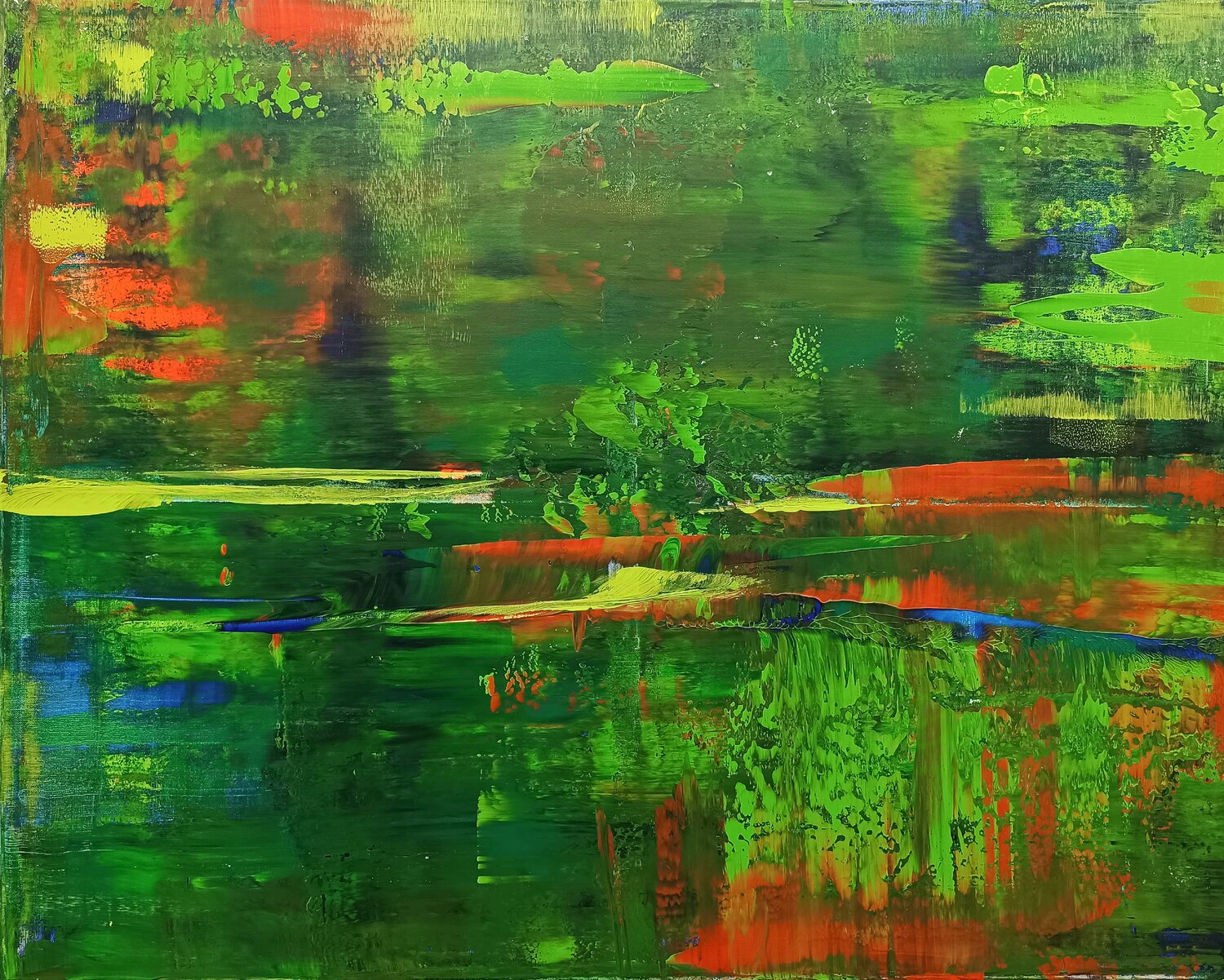 Iebendig grün Driss Dahhan Original painting for sale