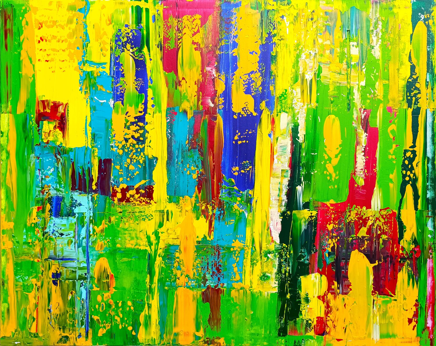 It Rains Color Driss Dahhan Original painting for sale