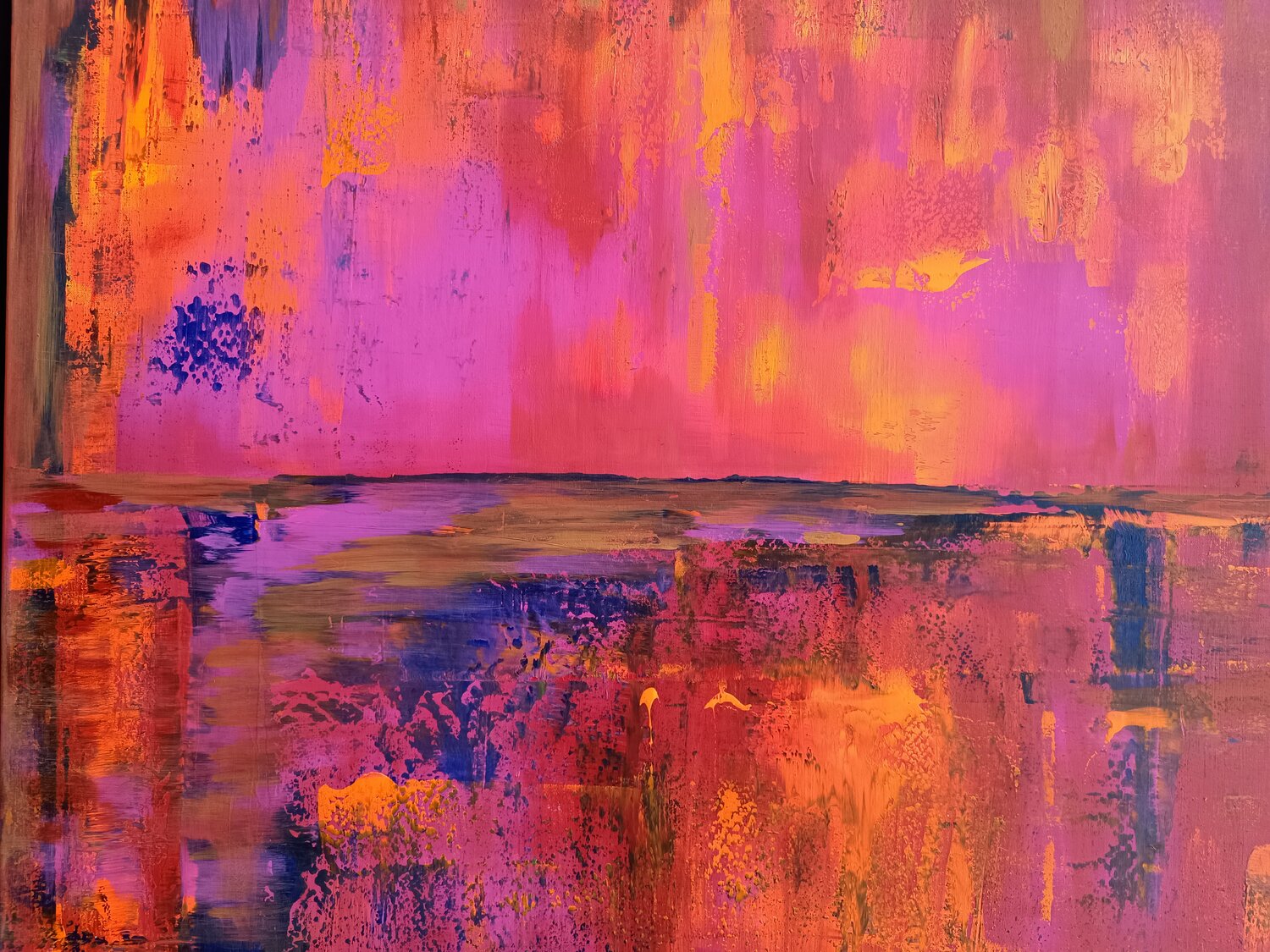 Memories On Horizon Driss Dahhan Original painting for sale