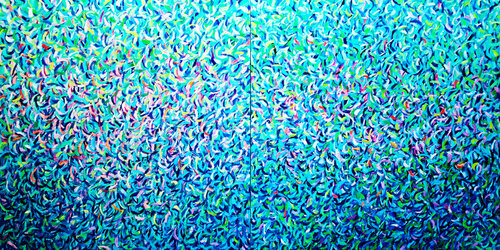 City park XIX. Abstract series by Andrei Sitsko, Painting for Sale on Select