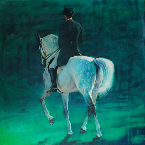 Emerald shine. Horse series by Andrei Sitsko, Painting for Sale on Select