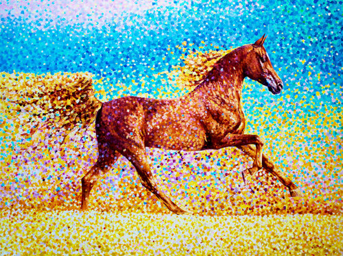 Golden sand II. Horse series by Andrei Sitsko, Painting for Sale on Select
