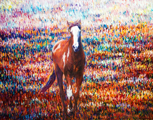 Dynamics of feelings. Horse series by Andrei Sitsko, Painting for Sale on Select