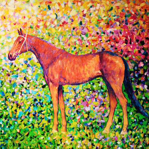 City park XV. Horse series. by Andrei Sitsko, Painting for Sale on Select