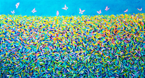 The garden XIV. Butterflies by Andrei Sitsko, Painting for Sale on Select