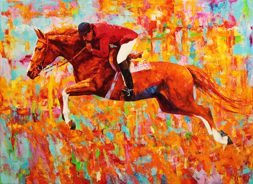 Show. Horses series. by Andrei Sitsko, Painting for Sale on Select
