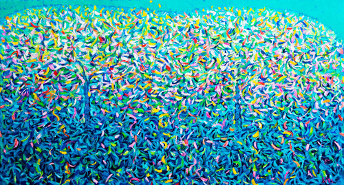 Apple trees. Abstract series. by Andrei Sitsko, Painting for Sale on Select