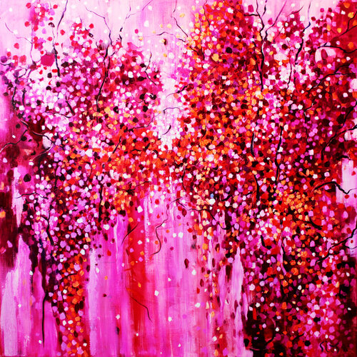 Trees by the water. Autumn landscape. by Andrei Sitsko, Painting for Sale on Select