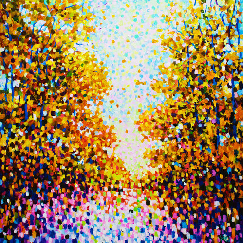 Trees by the water VII by Andrei Sitsko, Painting for Sale on Select