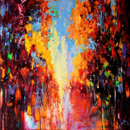 Water and trees. by Andrei Sitsko, Painting for Sale on Select