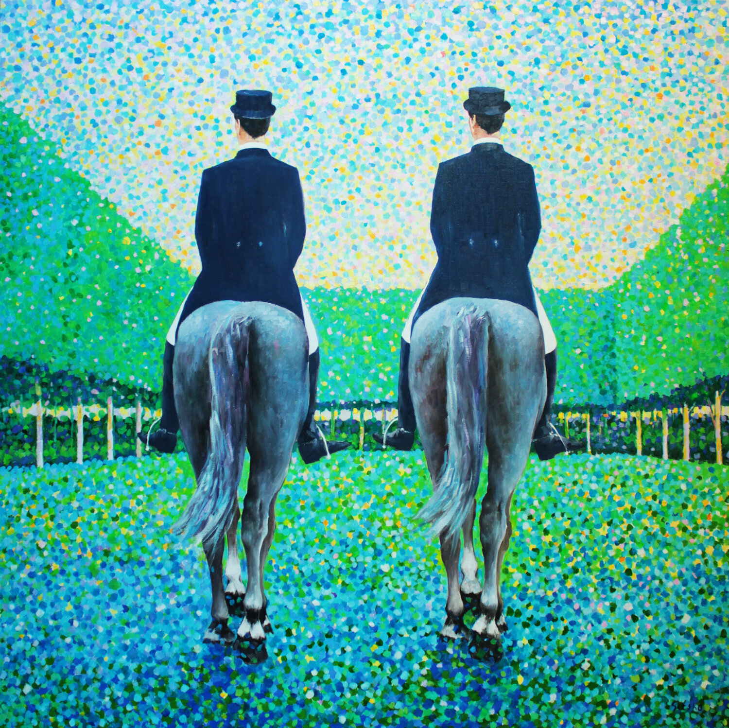 Business partners. Horse series Andrei Sitsko Original painting for sale