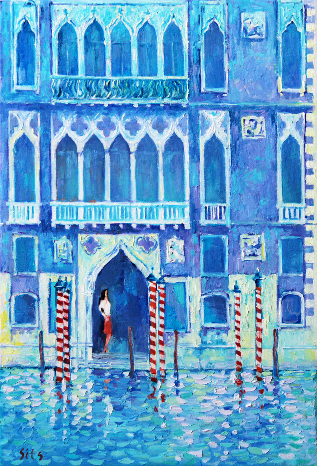 The Blue Light of Venice Andrei Sitsko Original painting for sale