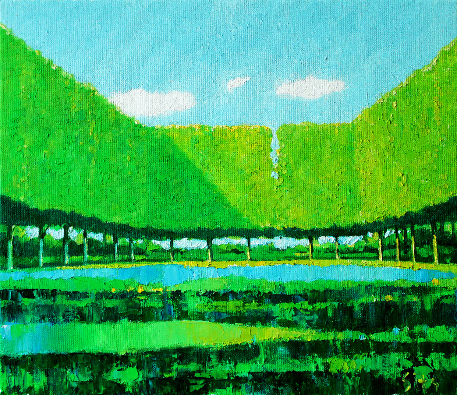 City park XXIII Andrei Sitsko Original painting for sale