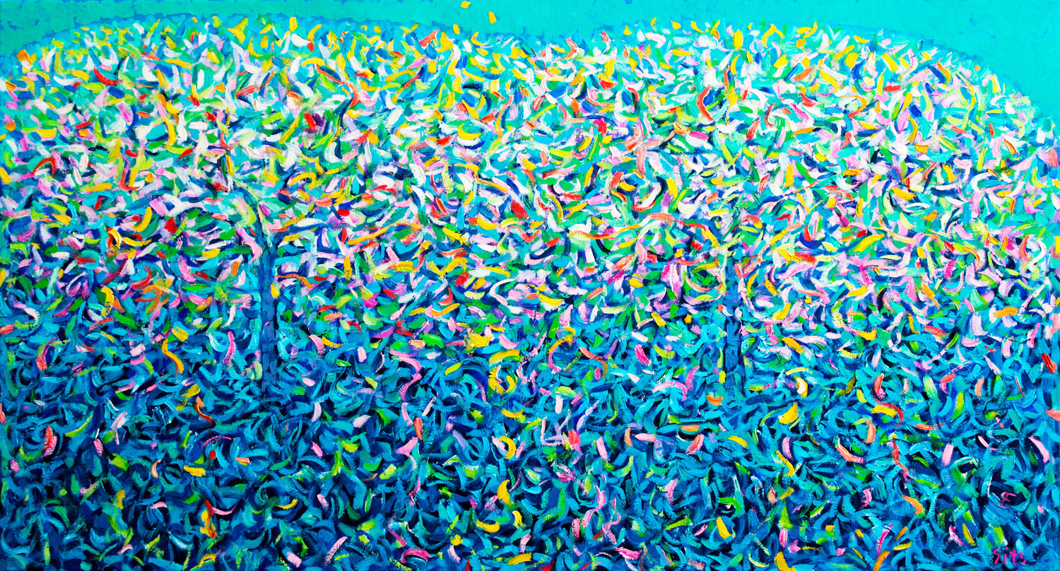 Apple trees. Abstract series. Andrei Sitsko Original painting for sale