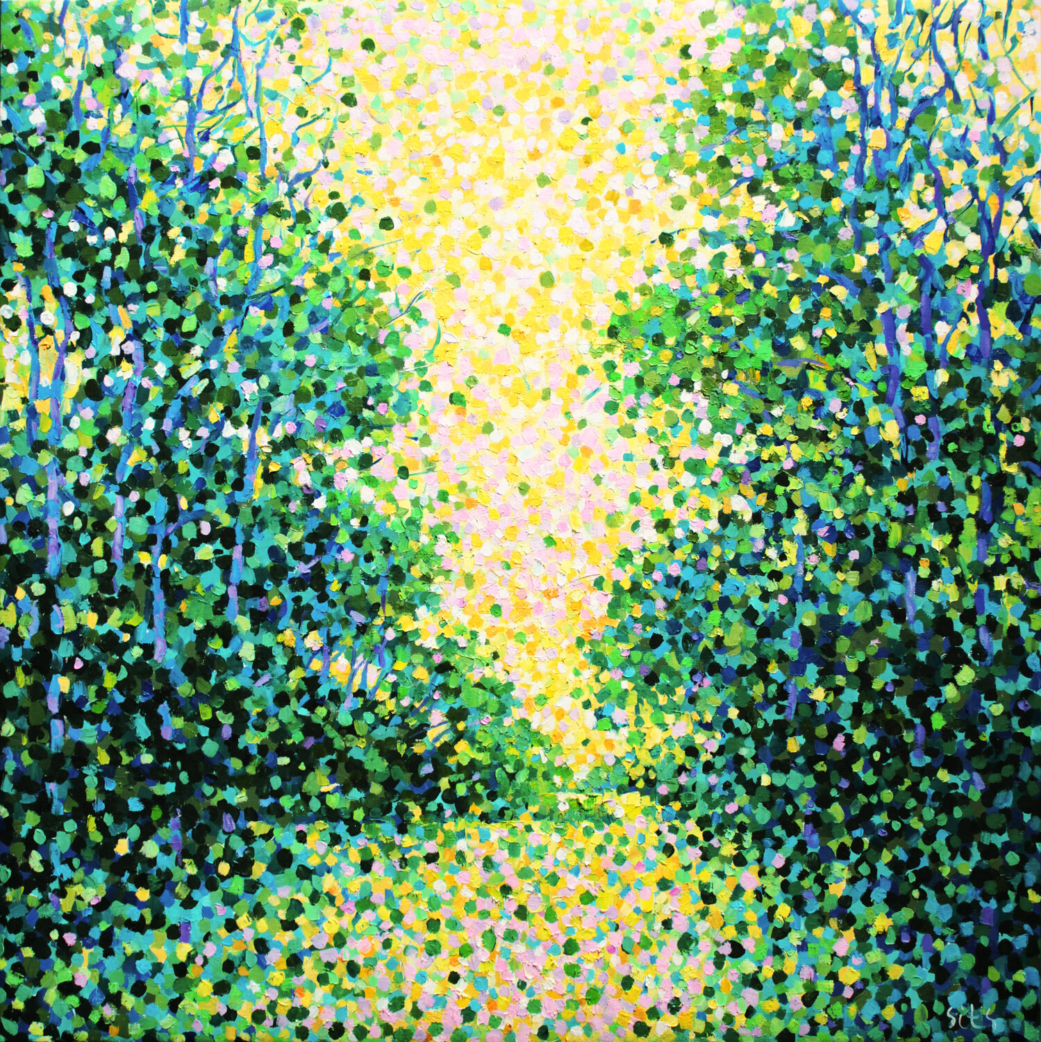 Trees by the water VI Andrei Sitsko Original painting for sale